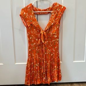 Free people orange dress